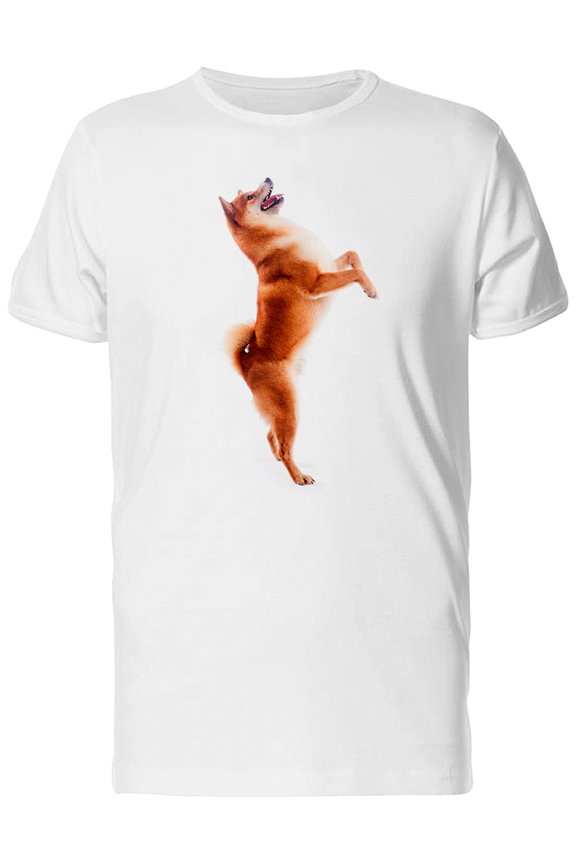 Shiba Inu On Two Paws T-Shirt Men -Image by Shutterstock, Male 3X-Large