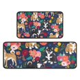 thumbnail image 1 of Shiba Inu and Pioneer Flower Kitchen Rugs Sets Of 2,Anti Fatigue Kitchen Mat Rugs Non Slip Washable,Decorative Kitchen Floor Mats for Kitchen,Sink,Laundry,17"X30"+17"X47", 1 of 7