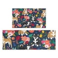 thumbnail image 1 of Shiba Inu and Pioneer Flower Kitchen Rugs Sets Of 2,Anti Fatigue Kitchen Mat Rugs Non Slip Washable,Decorative Kitchen Floor Mats for Kitchen,Sink,Laundry,17"x30"+17"x47", 1 of 7