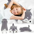 thumbnail image 1 of Shiba Inu Plush Pillow, Husky Stuffed Animal Plush Pillow, Kawaii Stuff Animal Plush Toy, Big Plushie Stuffed Dog Giant Plush Throw Pillow Gifts for Boys Girls(Husky), 1 of 8
