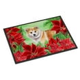 thumbnail image 1 of Shiba Inu Poinsettas Indoor or Outdoor Mat, 24 x 36 in., 1 of 1