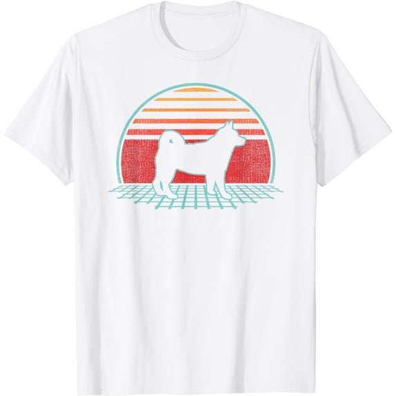 Shiba Inu Retro Vintage 80s Style Dog Lover Gift T-Shirt