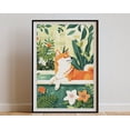 thumbnail image 1 of Shiba Inu Wall Art, Boho Jungle Bathtub Print, Maximalist Botanical Home Decor, Eclectic Tropical Poster, Dog Mom Dad Owner Gift, Wall Art, Modern Wall Decor For Living Room, 24x36 UNFRAMED, 1 of 2