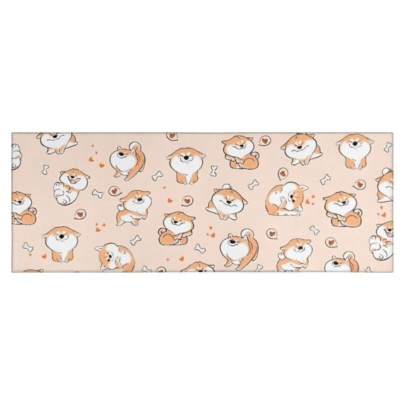 Shibainu and Love Kitchen Rug Mat,Kitchen Runner Rugs Non Skid Washable,Decorative Kitchen Floor Mats for Kitchen,Sink,Laundry,17"X47"