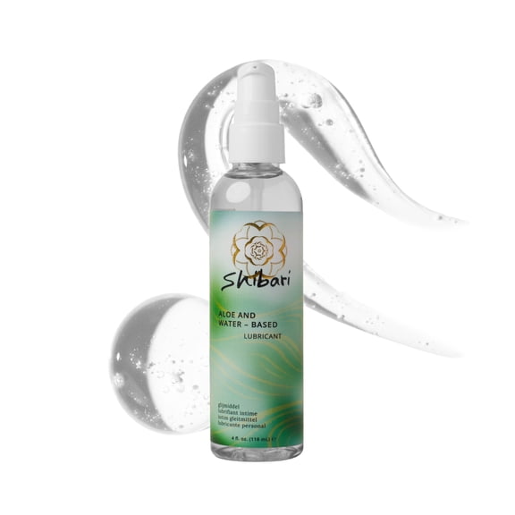 Shibari Aloe and Water-Based Personal Lubricant, pH Balanced Lube with Hyaluronic Acid, 4 fl oz