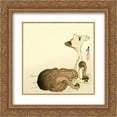 thumbnail image 1 of Shibata Zeshin 2x Matted 20x20 Gold Ornate Framed Art Print 'Wild Mushrooms', 1 of 2