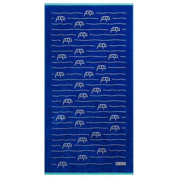Shibumi Luxe Towel, Shady Days, 35" x 68", Oversized and Lightweight Beach Towel, Extra Soft Velour Front and Absorbent Back, 100% Cotton & Machine Washable