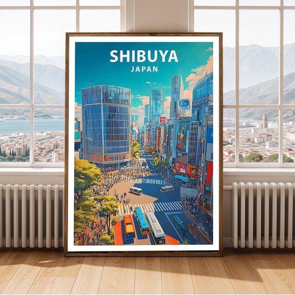 Shibuya Crossing Tokyo City Travel Wall Art Decor Unframed Paper Print