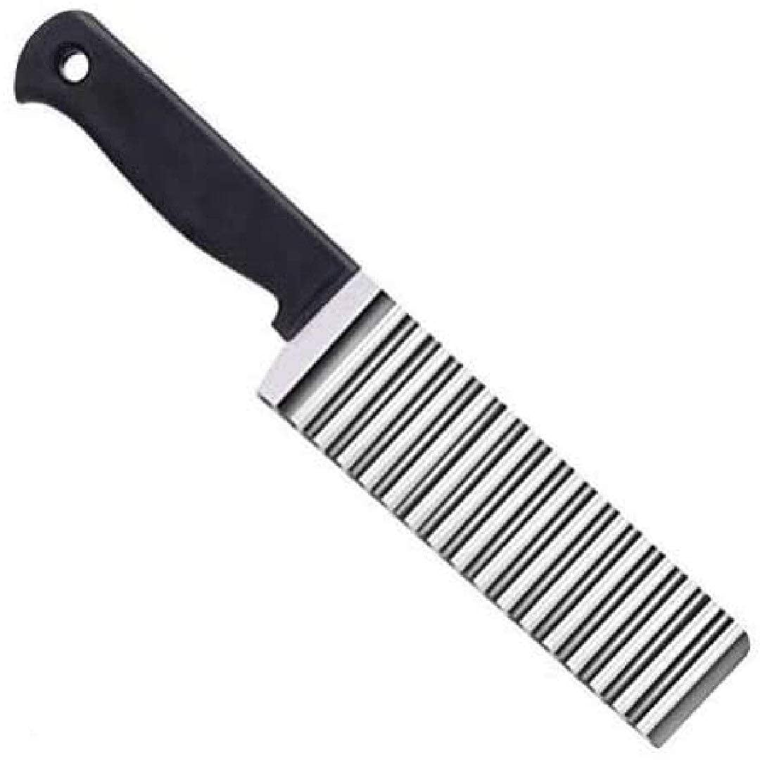 Shidhmi Stainless Steel Serrated Cutter, Potato Crinkle Cutter,French