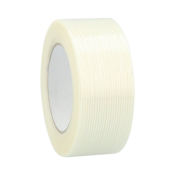 Shield 48 Rolls - 4 Mil - Reinforced Fiberglass Filament Strapping Tape Industrial Grade High Tensile Strength, Industrial Purpose, Leaves no residue, 3/4" x 60 Yards, Clear