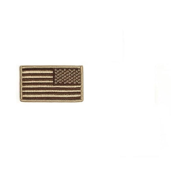 Shield American Flag Patch with Coyote Reverse Facing