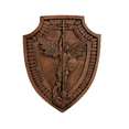 thumbnail image 1 of Shield Archangel Michael - Natural Wood - Christian Wall Art Decoration - Amulets - Religious Gifts, 1 of 7
