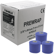 Shield Athletic Pre-Wrap | Blue | 48 Underwrap Rolls Bulk Case 2.75" X 30 SYards