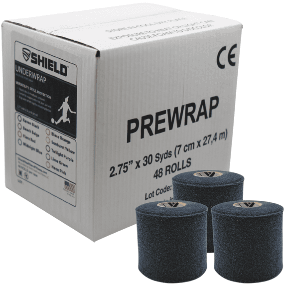 Shield Athletic Pre-Wrap | Navy Blue | 48 Underwrap Rolls Bulk Case 2.75" X 30 SYards