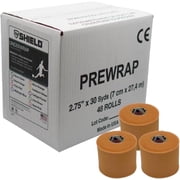 Shield Athletic Pre-Wrap | Tan | 48 Underwrap Rolls Bulk Case 2.75" X 30 SYards