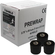 Shield Athletic Pre-Wrap | Black | 48 Underwrap Rolls Bulk Case 2.75" X 30 SYards