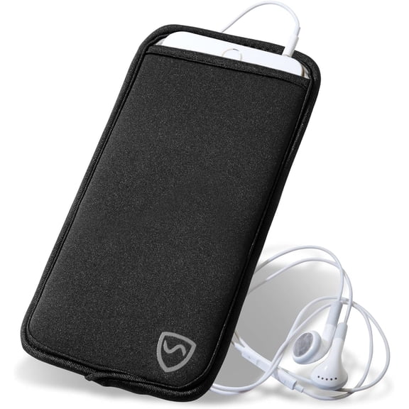 Shield Your Body EMF Blocker Phone Case, Powerful Radiation Blocker for Cell Phone, Durable Anti Radiation Cell Phone Case, Black, XXL, for Phones Up to 4.33-Inches Wide (11 x 19 cm Pouch Size)