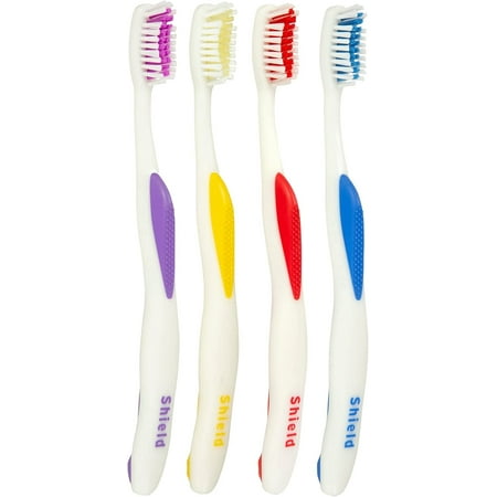 Shield Care Sensation Toothbrush, Soft Bristles, Soft Handle, 4 Count (Pack of 1)