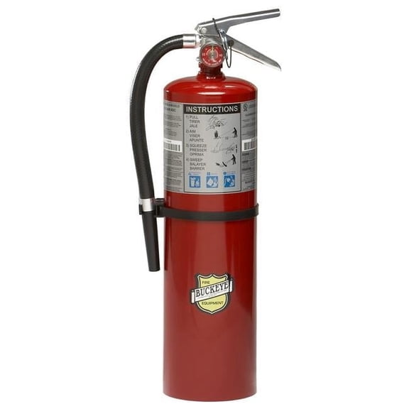 Shield Fire Protection SFE11340R 10 lbs 4A-80B-C Rechargebale Fire Extinguisher with Wall Hook