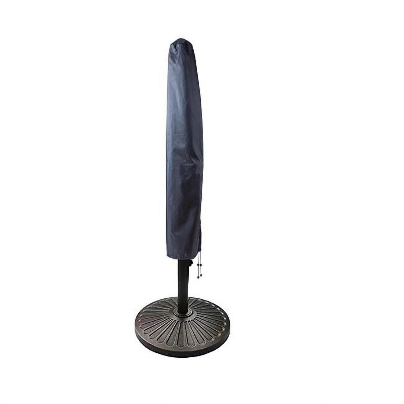 Charcoal Grey Heavy-Duty Polyester Outdoor Umbrella Cover