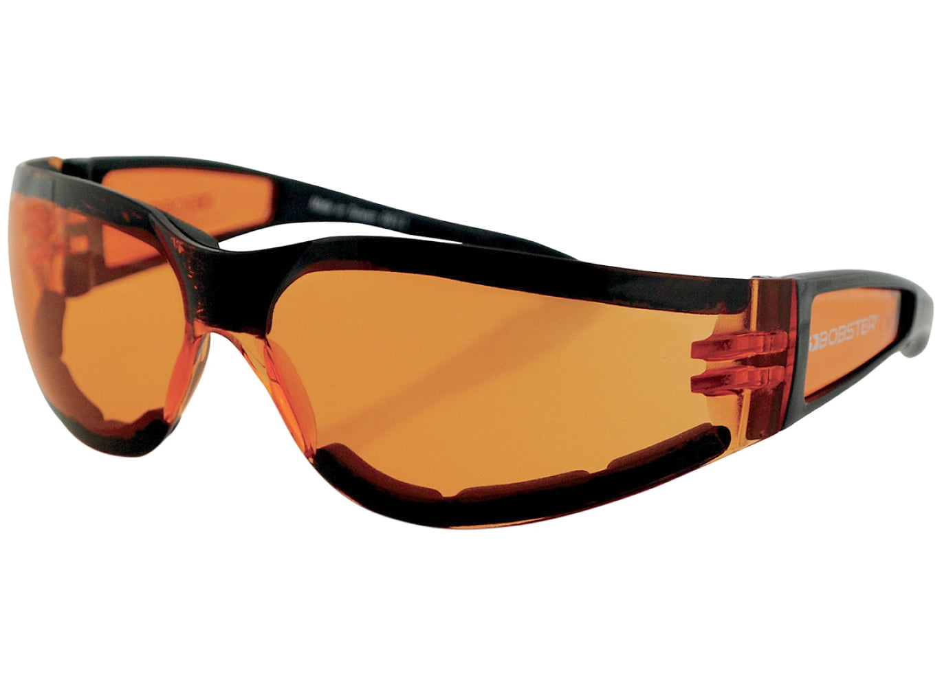 Shield II Sunglass, Black Frame, Amber Lens