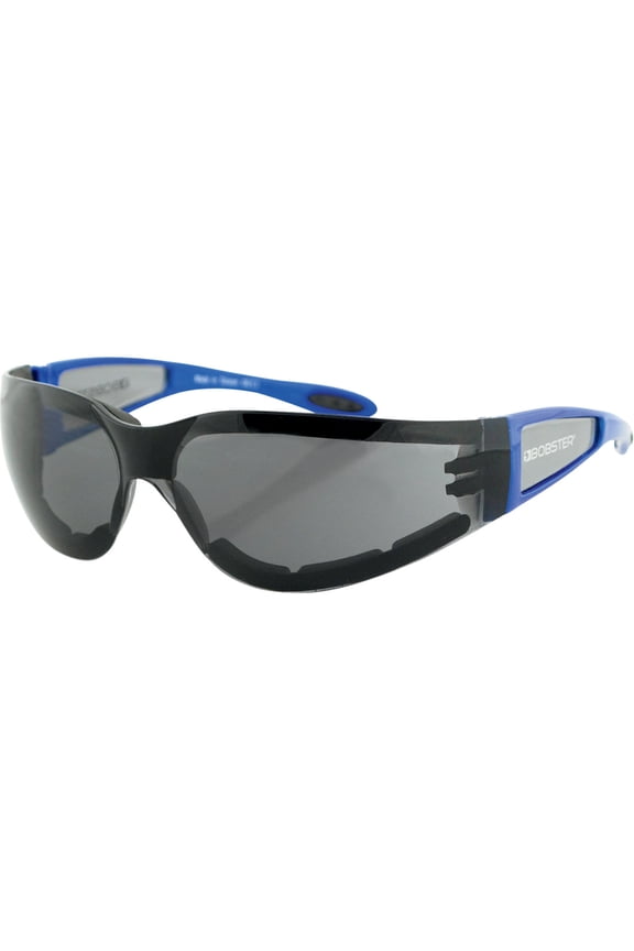 Shield II Sunglass, Blue Frame, Smoked Lens