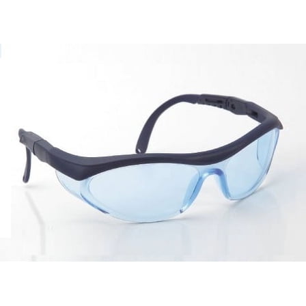 Shield Safety Anti Scratch Black Trim Safety Glasses With Blue Lense 24 Pieces
