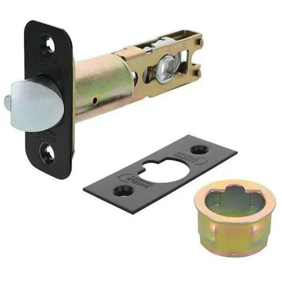 Shield Security Entry Door Latch Matte Black 6-Way Dual Backset 2-3/8 Inch and 2-3/4 Inch