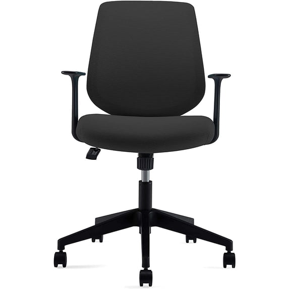 Shield-Shape Backrest Ergonomics Office Chair with Fixed Armrest