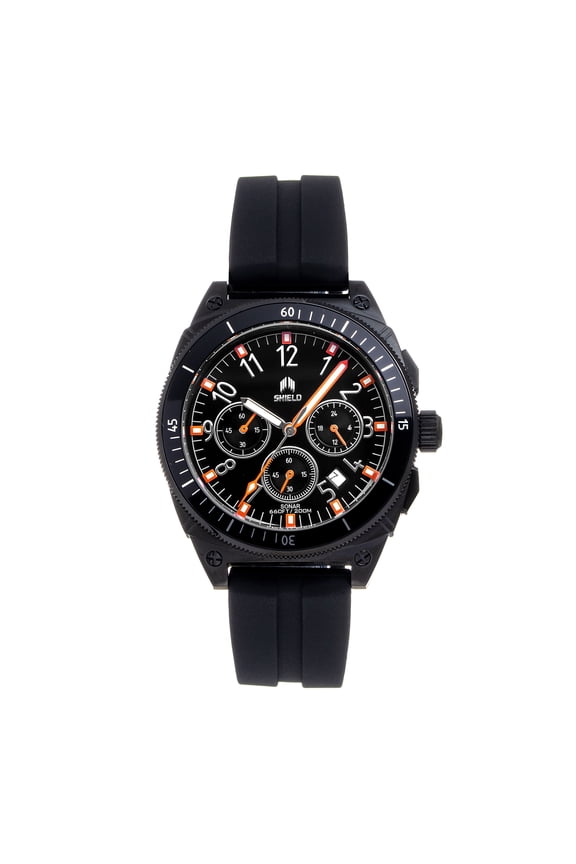 Sonar Chronograph Strap Watch w/Date - Black