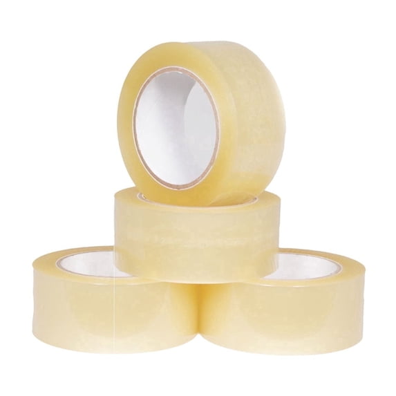 Shield Tape 12 Pack Hotmelt Machine Length Packing Tape, 2 Mil, Clear Packaging Tape for Shipping and Box Sealing 2 Inch x 1500 Yards