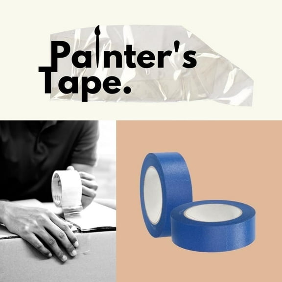 Shield Tape 32 Rolls - 5.7 Mil - Blue Multipurpose Painters Masking Tape Withstands Paint Splashes, High Performance Acrylic Adhesive, Strong & Durable, 1.5" x 60 Yards
