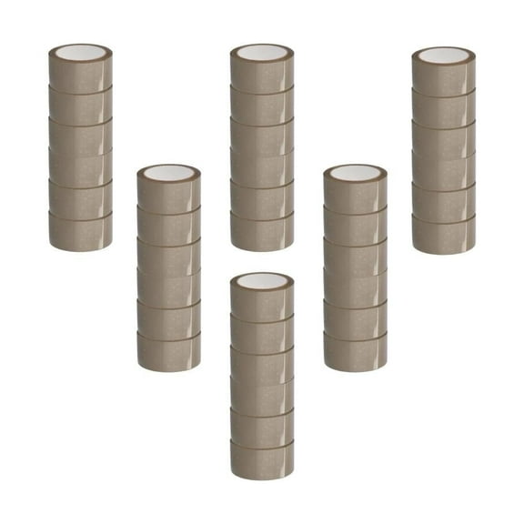 Shield Tape 36 Rolls - 2.1 Mil - PVC Packaging Sealing Tape Strong Hold, Excellent Tack, Premium Performance, Quality Adhesive, Tan/Brown, 1.88" x 110 Yards (330 ft)