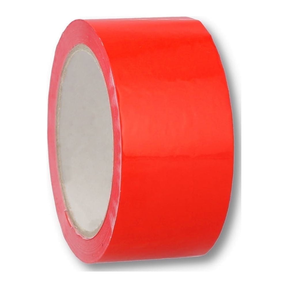 Shield Tape 6 Rolls - 2 Mil - Red Colored Packing Sealing Tape with Dispensar Convenient, Product Coding, Dating Inventory, Red, 3" x 55 Yards, 3" Core