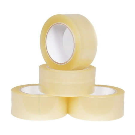 Shield Tape Acrylic Box Sealing Packing Tape, 6 Rolls, 3" x 110 Yards, Smooth Unwind, Versatile