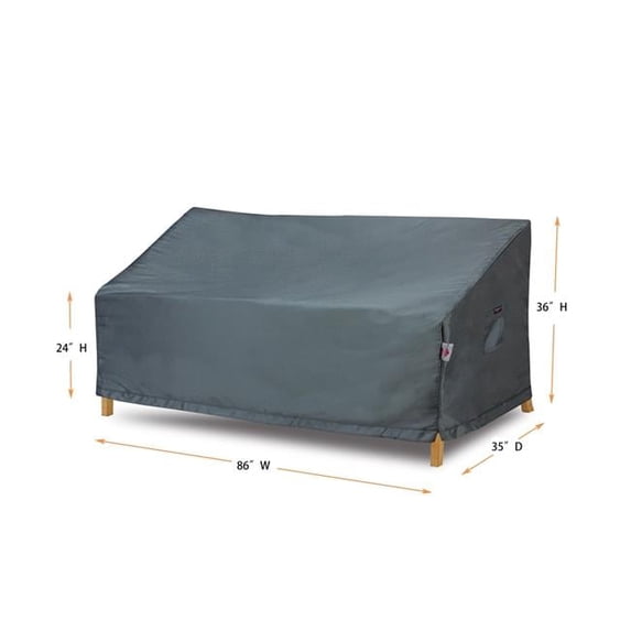 Shield Titanium 3-Layer Polyester Water Resistant Outdoor Sofa Covers, Dark Grey