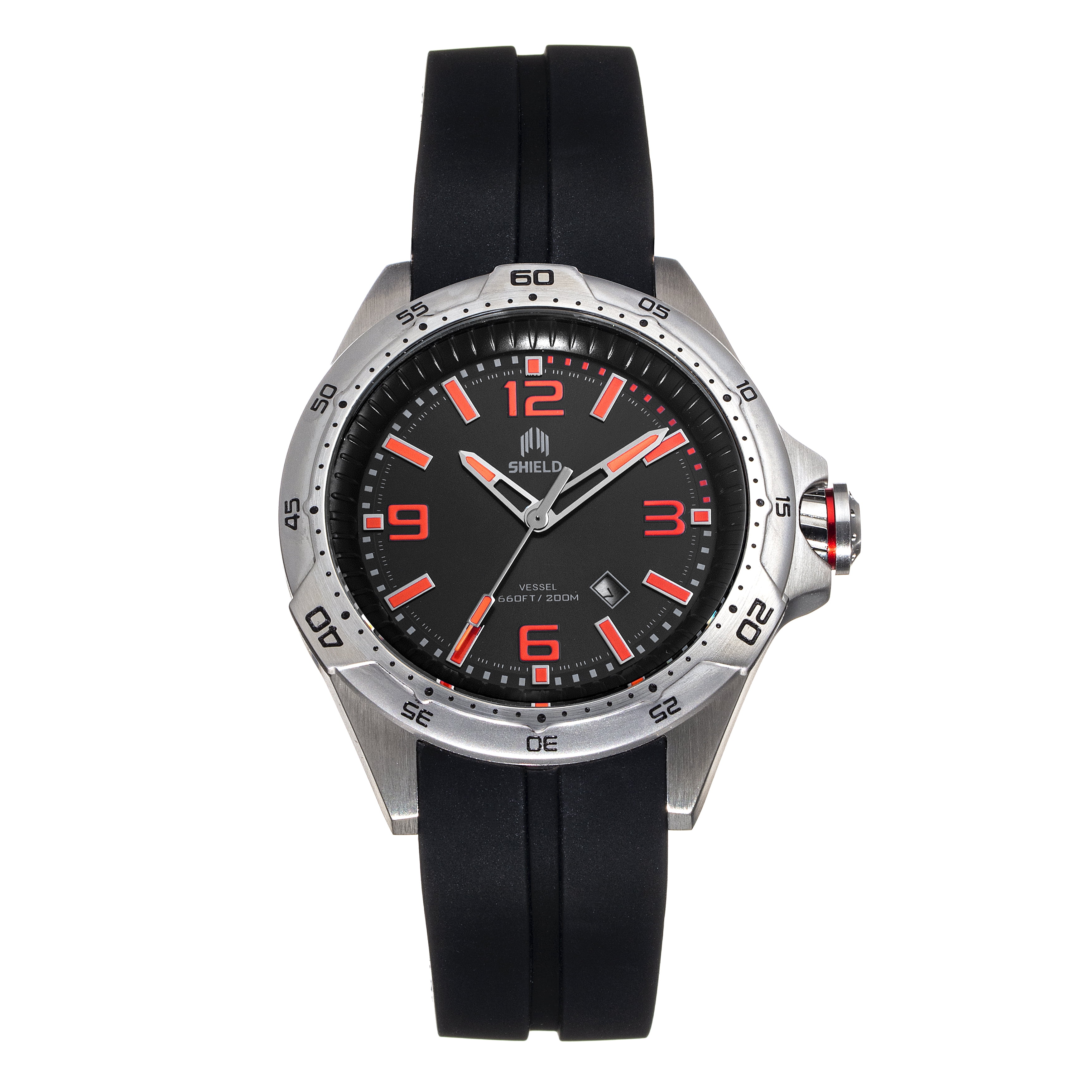 NWT Shield Vessel Black Dial Men\'s Watch Vessel with Date Light Blue | Black Dial - Walmart.com main image 4