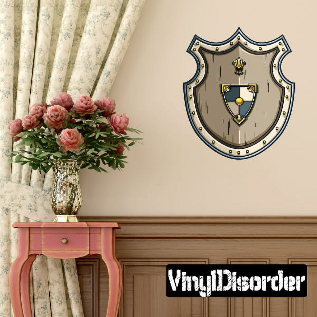 Shield Wall Decal Vinyl Car Sticker Uscolor002 25 Inches