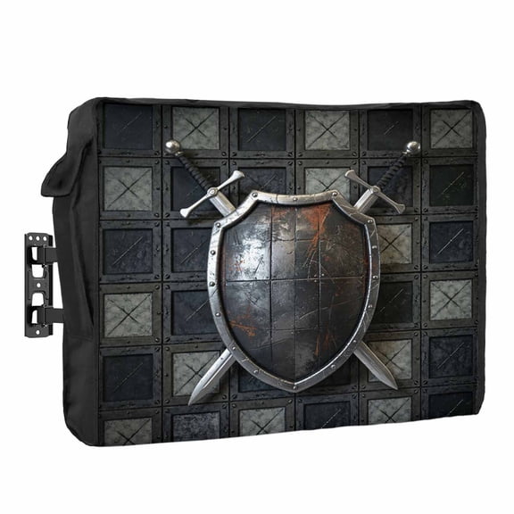 Shield Waterproof Outdoor TV Cover, Vintage National Plaid Silhouettes Outside Weatherproof TV Enclosures for 40 to 43 Inch LCD Television Shield Flat Screen Protectors