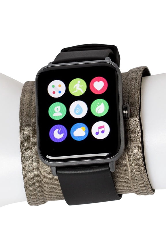 Shield Your Body Silver Fibers Anti-Radiation Watchband, Stainless Steel Smartwatch Style Wrist Band