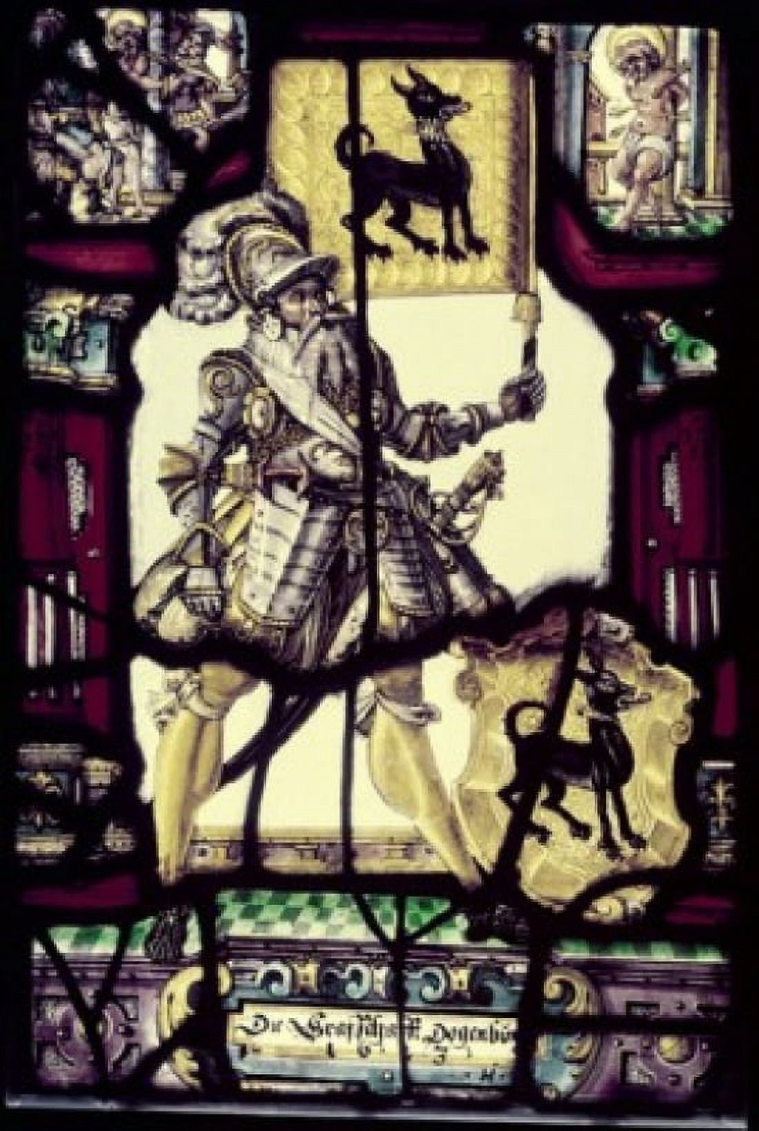 Shield of TOggenburg Jegli Hans (Swiss) Stained Glass Canvas Art - (18 x 24)
