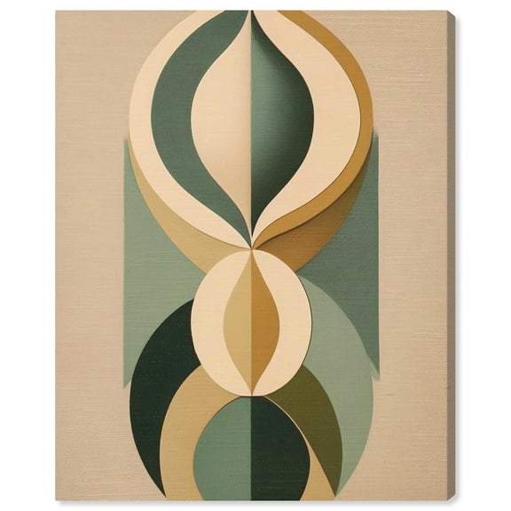 Shield of color Canvas Modern Midcentury by Art Remedy, Gallery Wrapped, 16" x 20"