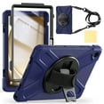 thumbnail image 1 of ShieldFlex Case for Samsung Galaxy Tab A9+/ A9 Plus Case 11 Inch, Protective with Screen Protector/Hand Strap/Pen Holder, Sturdy Shockproof Galaxy A9 Plus Tablet Case 2023 SM-X210/X216/X218,Navy Blue, 1 of 9
