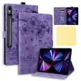 thumbnail image 1 of ShieldFlex Case for Samsung Galaxy Tab S10 FE Plus 13.1 Inch, Embossing PU Leather Folio Flip Stand Cover with Card Holder Stylus Loop for Galaxy Tab S10 FE+ 2025 SM-X620/X626,Purple, 1 of 5