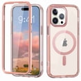 thumbnail image 1 of ShieldFlex Magnetic for iPhone 16 Pro Max Case Compatible with MagSafe,Full Body Rugged Case with Built-in Touch Sensitive Anti-Scratch Screen Protector for iPhone 16 Pro Max 6.9",Pink, 1 of 7