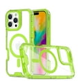 thumbnail image 1 of ShieldFlex Magnetic for iPhone 16 Pro Max Case, Compatible with MagSafe, Military Grade Drop Protection Transparent Clear Shockproof with Anti-Fingerprint Phone Case,Clear Green, 1 of 5