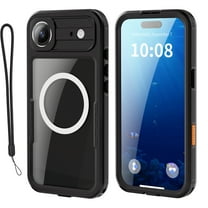 ShieldFlex Magnetic for iPhone Air Case, IP68 Waterproof Dustproof Case, Compatible with Magsafe Built-in Screen Protector Full Body Heavy Duty Rugged Phone Cover 6.5 inch,Black