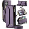 thumbnail image 1 of ShieldFlex for Samsung Galaxy S23 Ultra Wallet Case with 10 Card Slots Zipper Pocket,PU Leather Magnetic Flip Folio Wristlet Shoulder Strap S23 Ultra 5G Phone Case Wallet for Women Men,Purple, 1 of 7