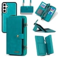 thumbnail image 1 of ShieldFlex Wallet Case Compatible with Samsung Galaxy S25 5G, 13-Card Holder Soft PU Leather Crossbody Wallet Zipper Pocket Magnetic Detachable Phone Cover Fit for Galaxy S25,Blue (3 IN 1), 1 of 8