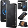 thumbnail image 1 of ShieldFlex for iPhone 16 Case Detachable Wallet Case with Card Holder, 2 in 1 PU Leather Flip Folio with RFID Blocking Stand Shockproof Phone Cover,Black, 1 of 7